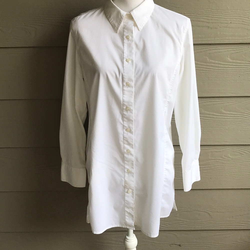 Classic long white shirt